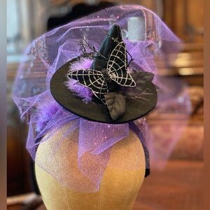 Halloween Fascinator. Handcrafted, fun party hat.